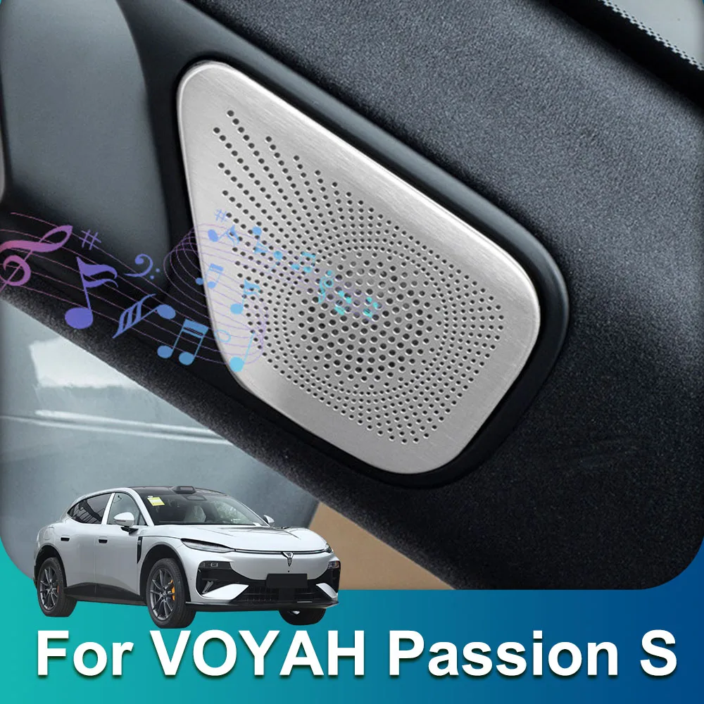 Suitable For VOYAH Passion S 2026 2027 A-pillar Horn Decorative Sticker Stainless Steel Car Parts Instrument Panel Horn Cover
