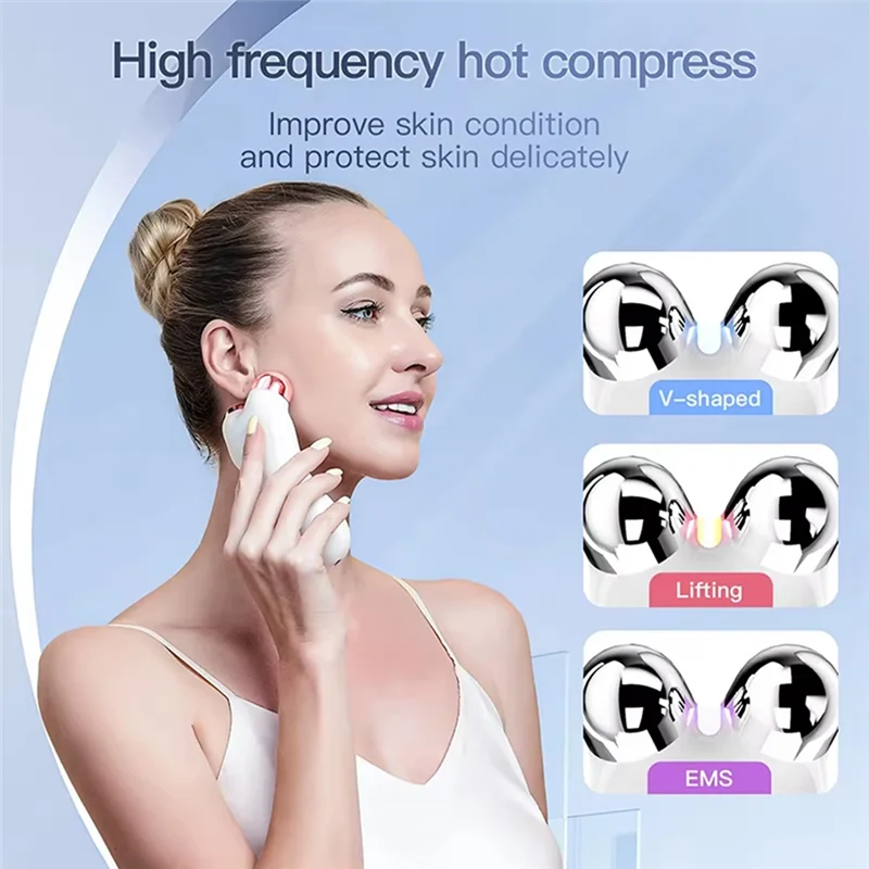 BAAN-Electric V-Face Lift Roller Massagegerät EMS Mikrostrom Sonic Vibration Facial Lifting Haut Straffen Massage Schönheit