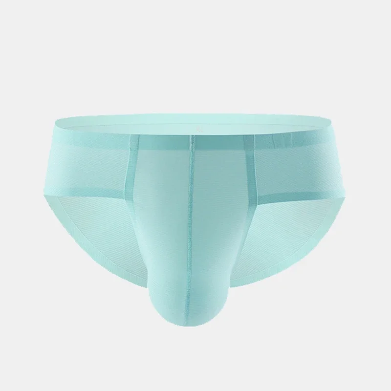 

Men's Seamless Ice Silk Briefs Underwear U Pouch Comfortable Male Panties Gay Underpants Breathable Men's Clothing