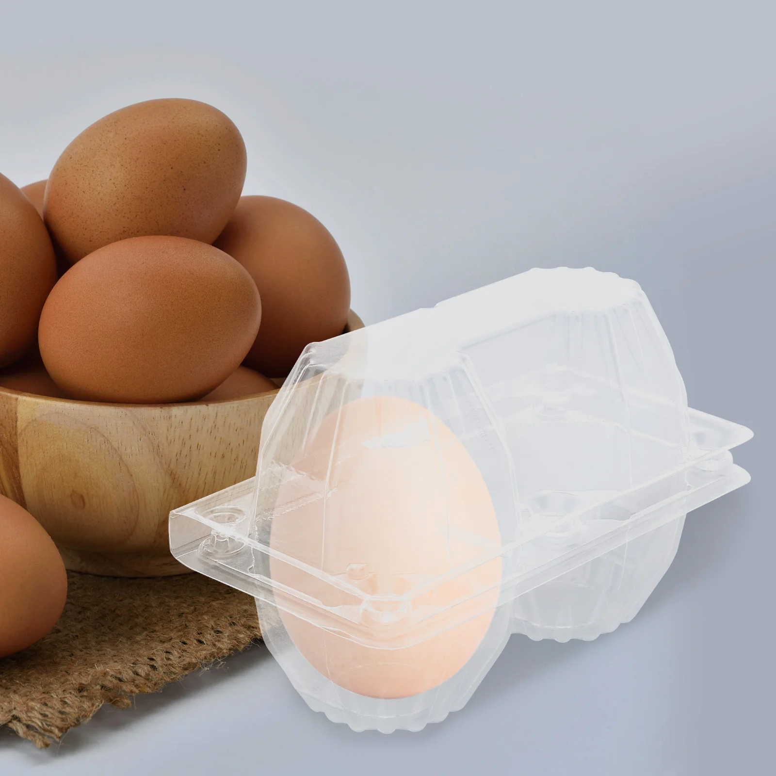 

6 Pcs Packing Boxes Reusable Egg Carton Empty Cartons Clear Half Dozen PVC Eggs Bulk