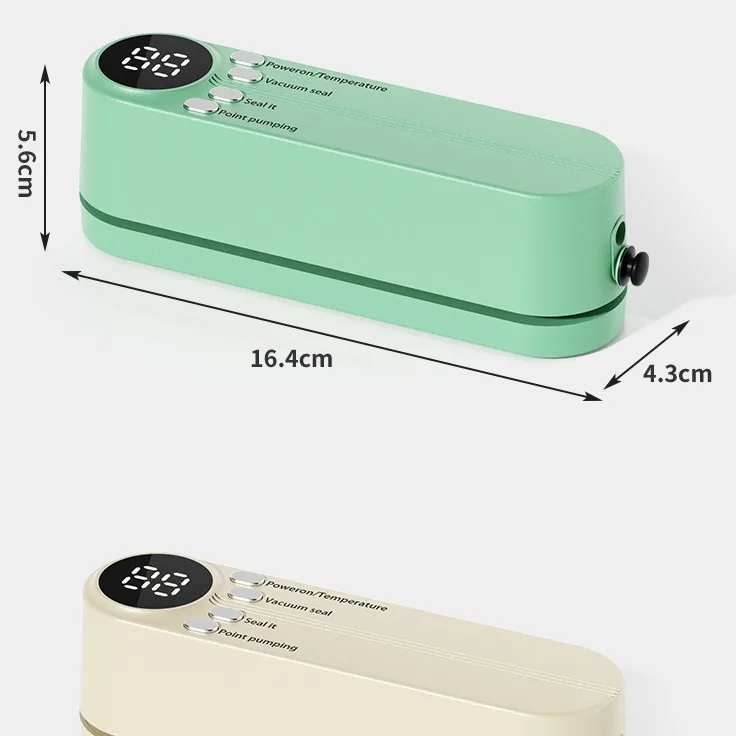 Packaging Equipment Mini Wireless Vacuum Sealer, Rechargeable Household Food Plastic Sealing Machine, Kitchen Packing Machine