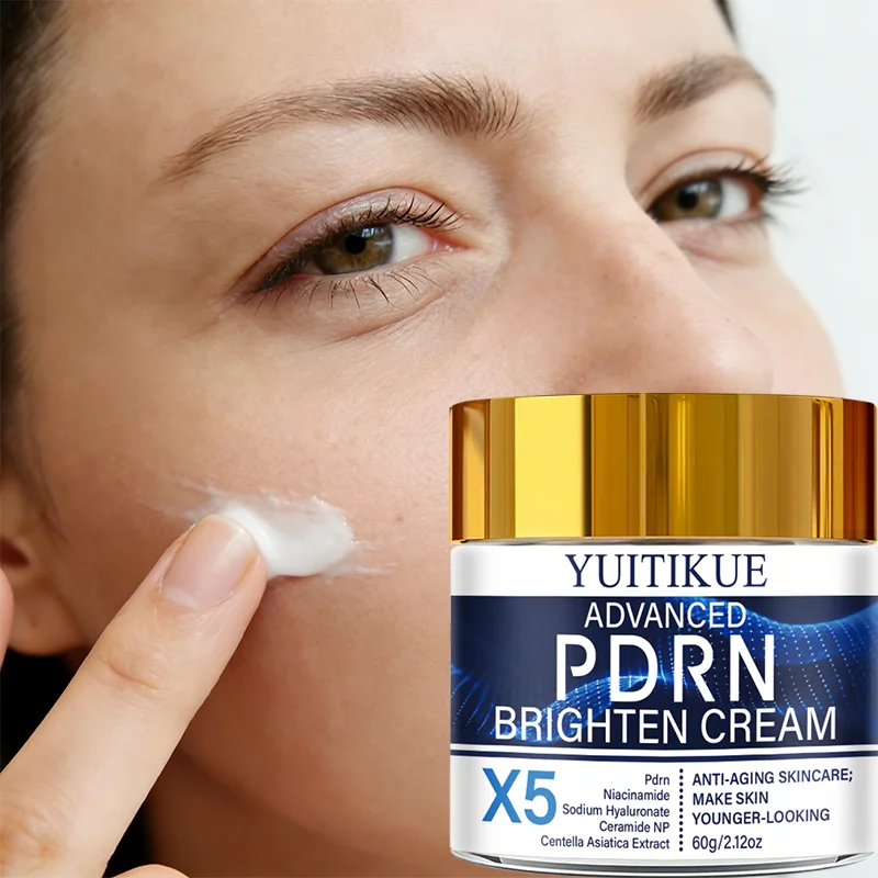 Crème Éclaircissante PDRN 60g X5 à la Niacinamide, Acide Hyaluronique, Centella et Céramide – Hydratant Visage Unifiant le Teint et Nourrissant