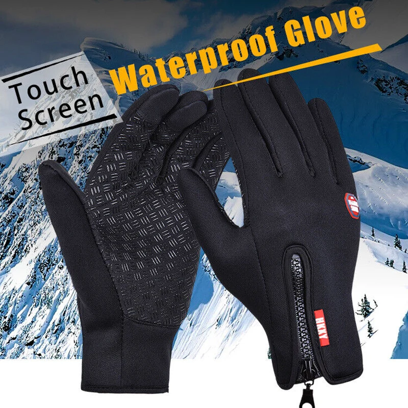 

Outdoor Fishing Waterproof Mens Warm Gloves Touchscreen Women Sport Ridding Windproof Breathable Non-Slip Gloves Lady Ski Autumn