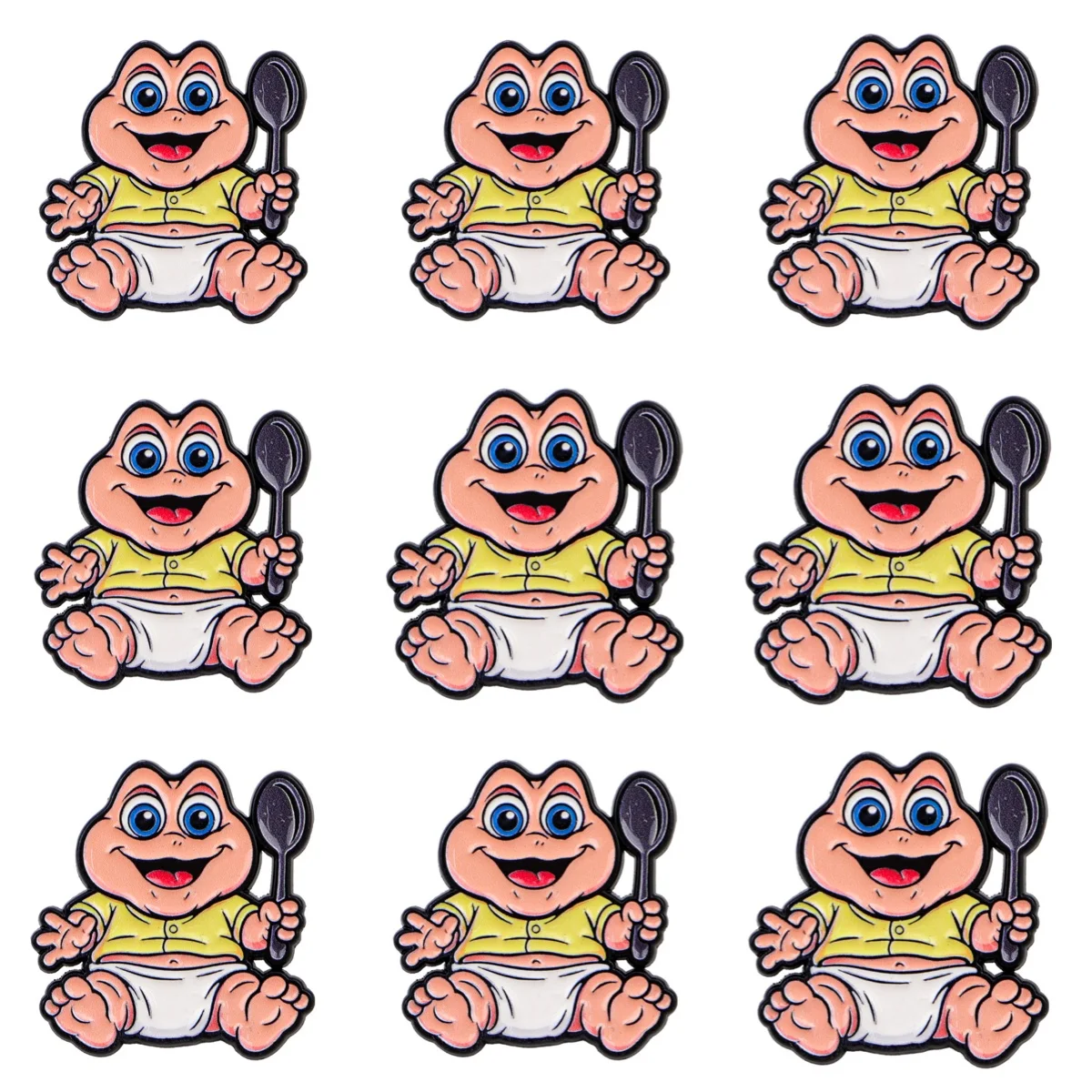 9 Stück niedliche Baby-Emaille-Pins, Cartoon-Broschen für Mäntel, Film-Broschen, Kragen- und Reversnadeln, Metallabzeichen, Schmuckgeschenk für Freunde – Detail 7