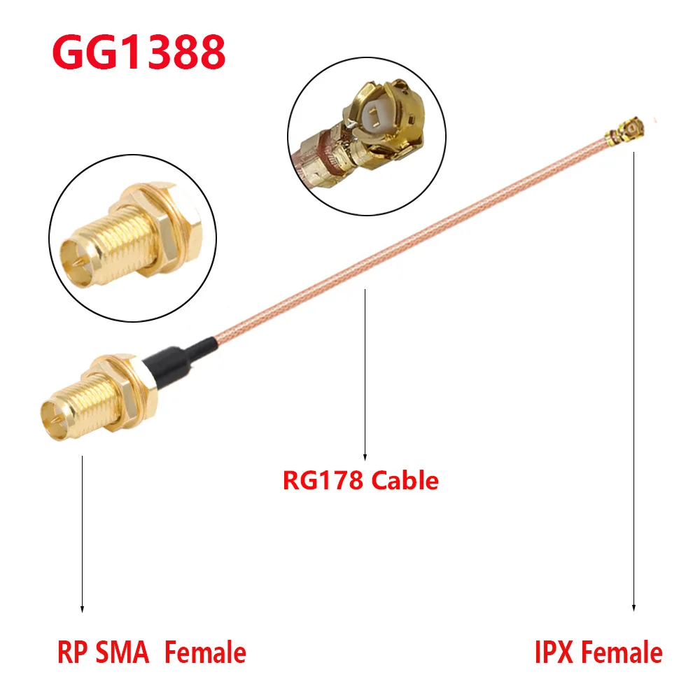 1PC 1to 4 SMA to 4 IPX Splitter RG178 Cable SMA Pigtail 4 x U.fl Ipx IPX1 Female SMA Female WIFI Antenna Extension Jumper