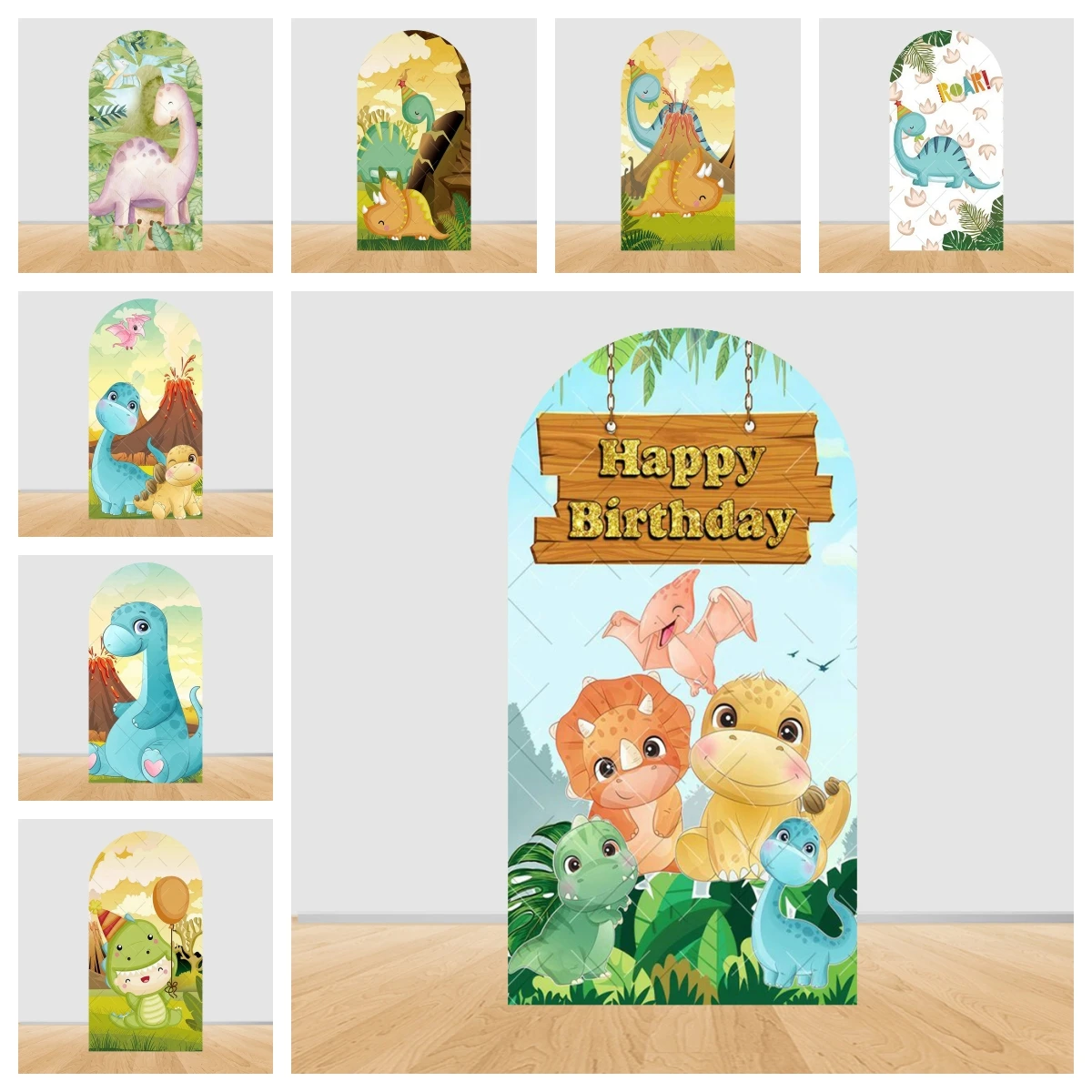 

Милый анимированный динозавр-арка для фотосессий, декор для детского дня рождения/вечеринки в стиле «Baby Shower», эластичный фон для детей