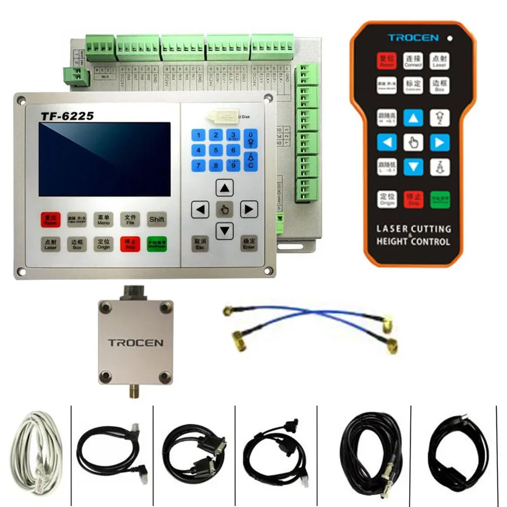 HAOJIAYI Fiber CO2 Laser Controller TF-6225 Metal and Non Metal Material Cutting Controller+Auto Height-Sensing System