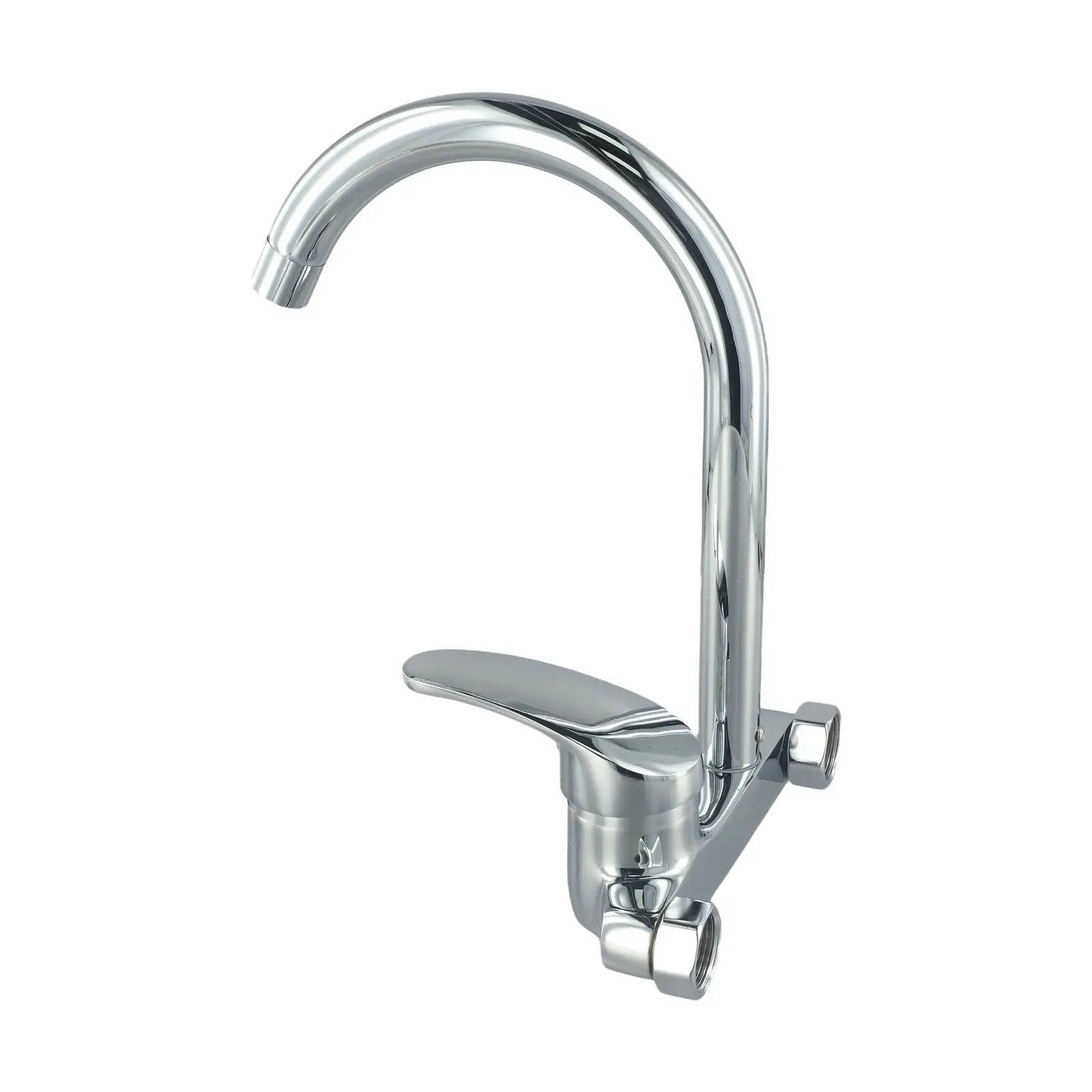 For Commercial Use Brass Kitchen Faucet Chrome Faucet Brass Construction Long-lasting Performance Rust Resistant