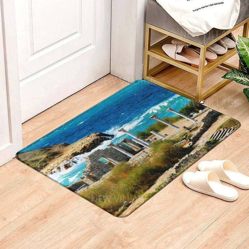 Anti-slip Bath Mat Bathroom Small Rug Shower Mat Home Decor Door Mat Kitchen Bedroom Entrance Room Mats boho abstract morandi