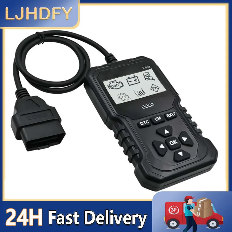 OBD2 Scanner Instant Fault Code Reader and Voltage Check OBDII/CAN Full System Diagnosis Fault Analysis