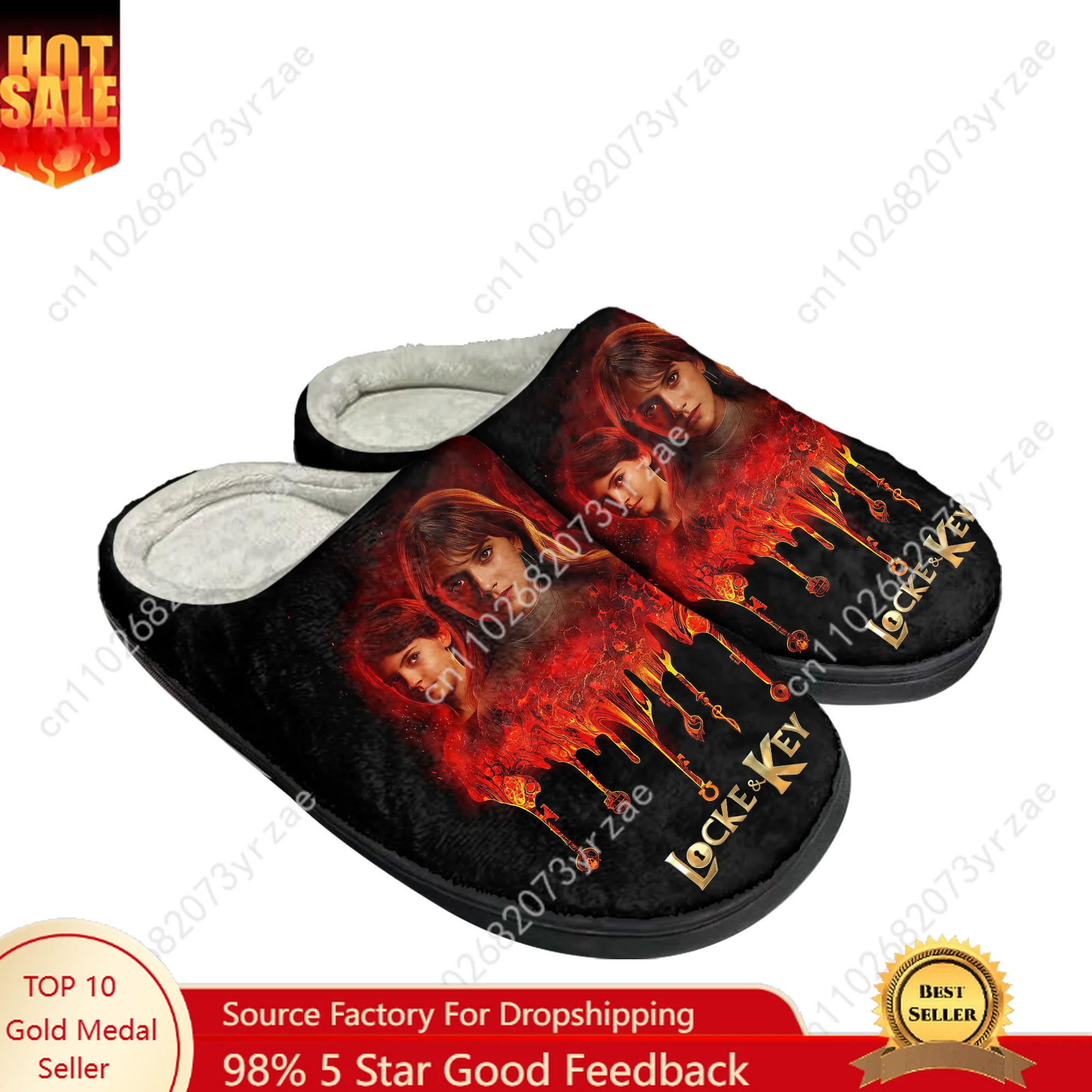 

Locke & Key Cotton Shoe Family Slipper Mens Womens Teenagers Indoor High Quality Fashion Plush Casual Warm Shoe Custom Slipper