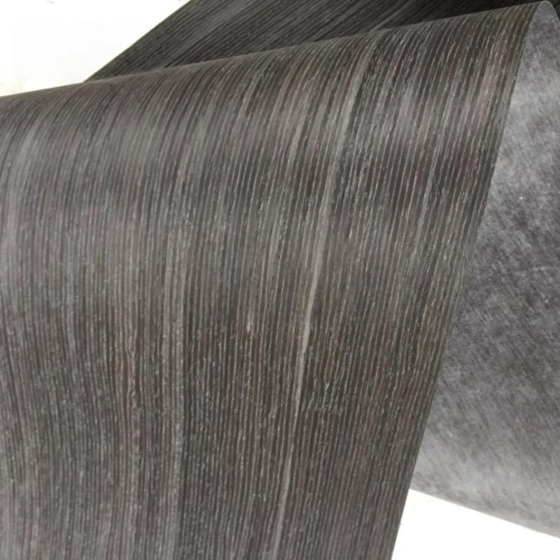 Технология, черный абрикосовый деревянный шпон с прямым узором для динамика Funiture, тонкий шпон, дверная панель шкафа, длина: 2,5 метра x 580 x 0,2 мм