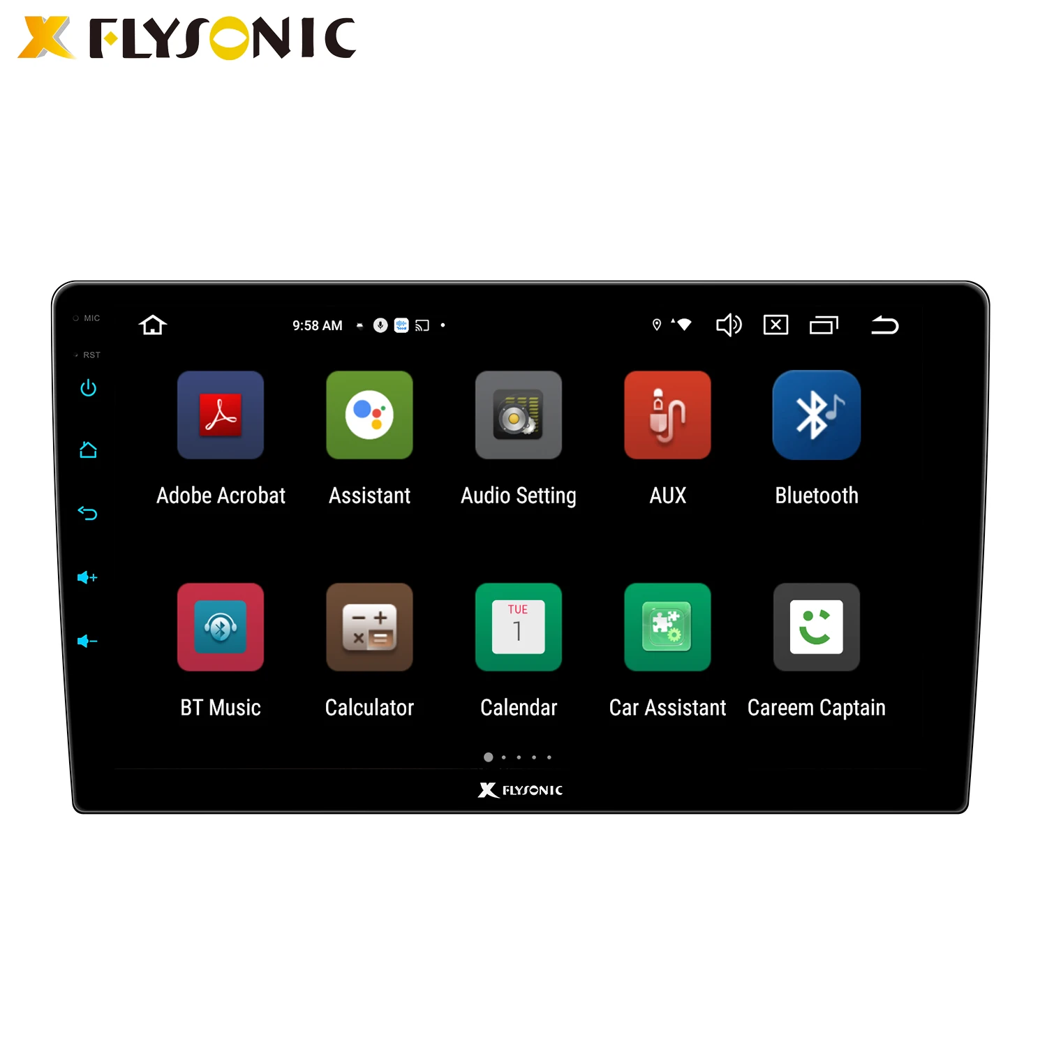 2026 Flysonic Suitable for 10 Japanese Brands Size Customization 9 Inch 2 Din Android 12 Radio 4G WiFi BT Multimedia Car Radio