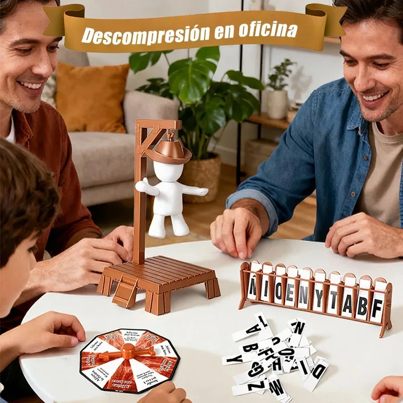 2025 Noël drôle magnétique Hangman mystère mot jeu 2 personnes défi jeu cintre magnétique mystère famille rassemblement jeu T