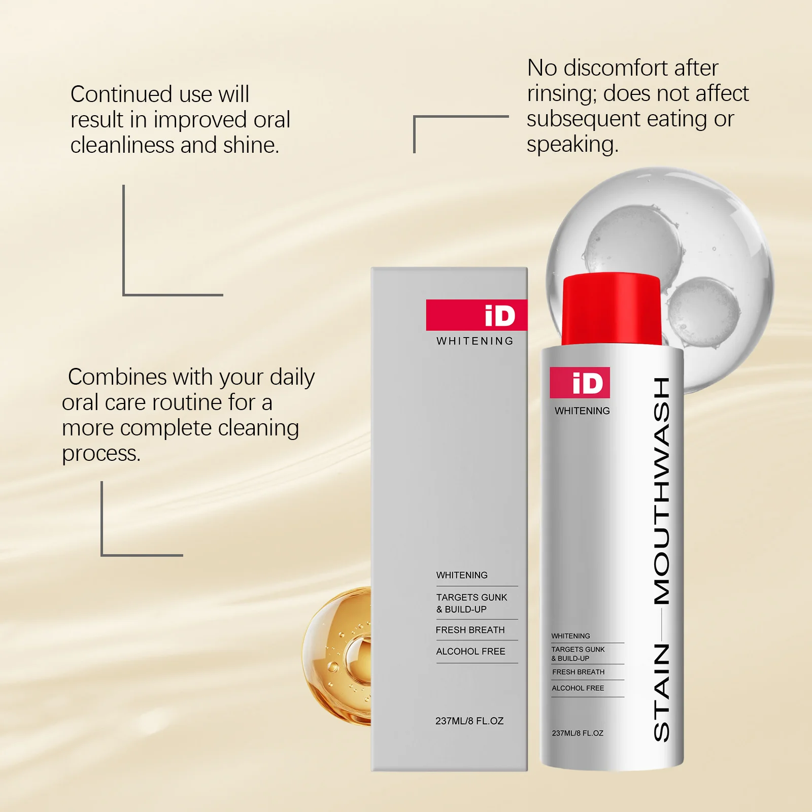 Stain Removal Whitening Mouthwash Oral Cleansing Fresh Breath Remove Plaque Stains Strengthen Enamel Teeth Shine Brighten Tools