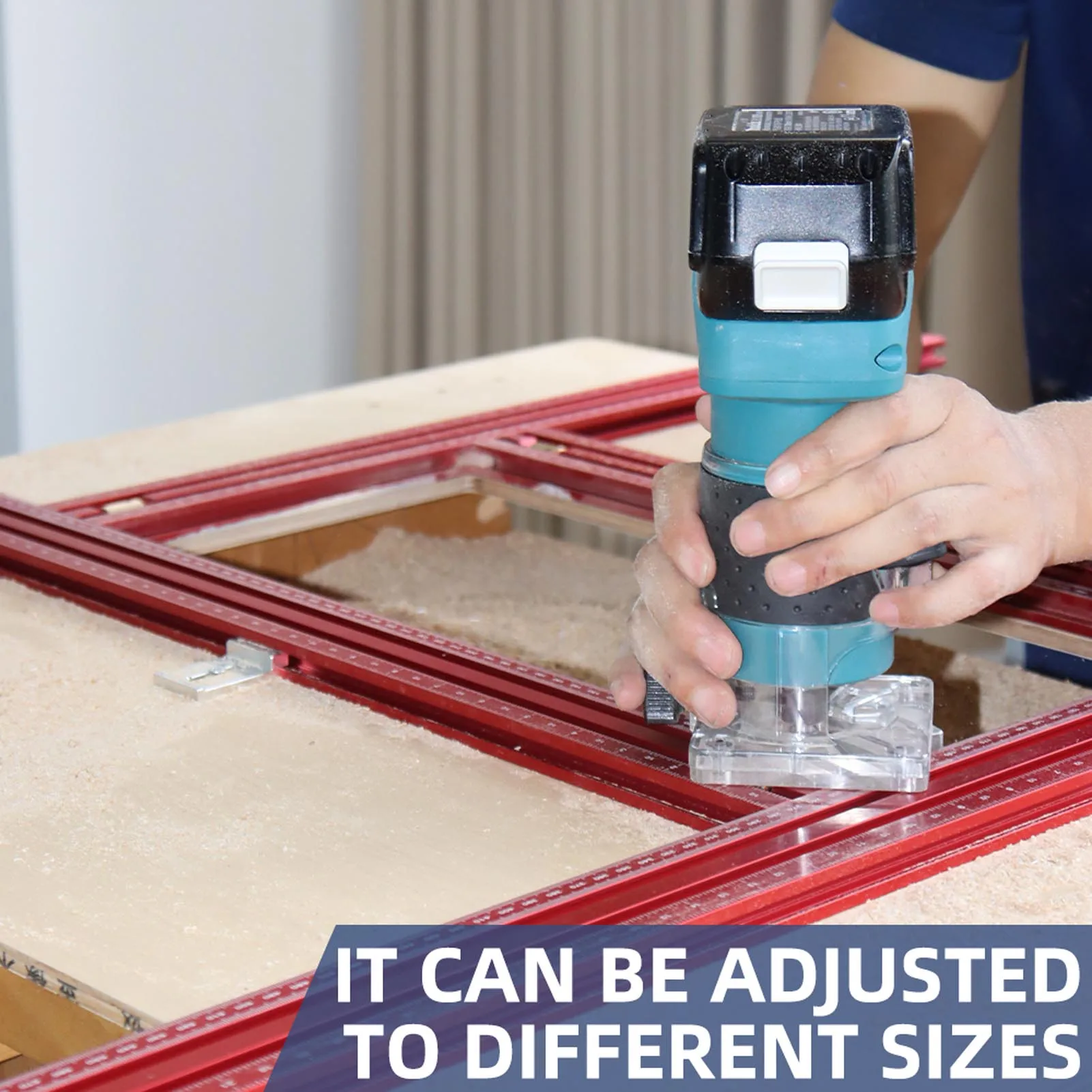 

Adjustable Router Template Aluminum Alloy 800mm Adjustable Frame Multifunctional Router Rail System Router Template