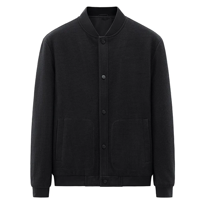 Men's Fall/Winter Waffle Textured Windproof Casual Jacket - Bulk Purchase