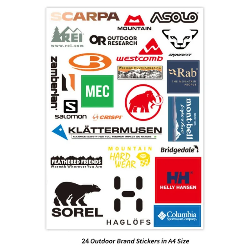 

Outdoor Brand Camping Stickers Vinyl Waterproof Car Decals Laptops Suitcases Skateboards Helmets Motorcycle Decorative Pegatinas