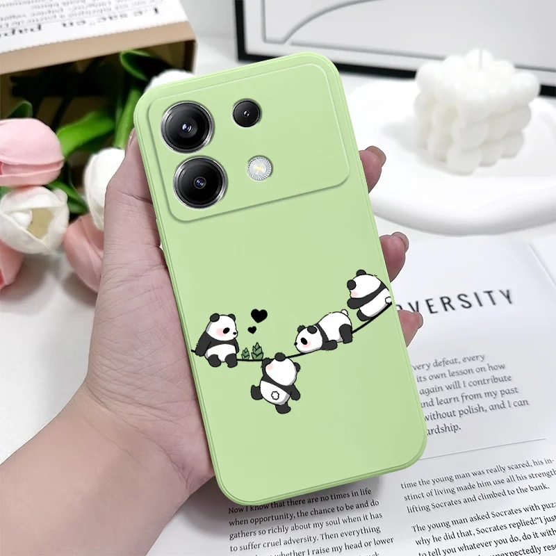 Baby Panda Phone Case For Xiaomi Poco F8 F7 X7 X6 F6 M6 M5 M5S F5 X5 F4 X4 M4 F3 M3 X3 Pro Ultra 4G 5G GT Silicone Cover