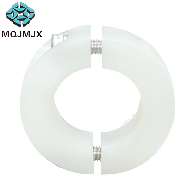 POM Split Shaft Collar With Set Screw Nylon Limit Ring Bearing Retaining Ring Optical Axis Fixed Stop Spacer Bushing SCSPM