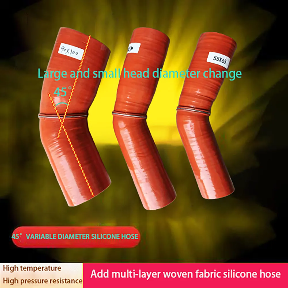 

45 ° variable diameter silicone hose Car modification intake Turbochargin gHigh temperature and high pressure resistant hose