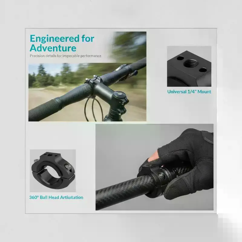 Motorcycle Bike Handlebar Phone Holder Universal Fit All Phone Sizes Durable Flashlight Stand for Cycling Enthusiasts