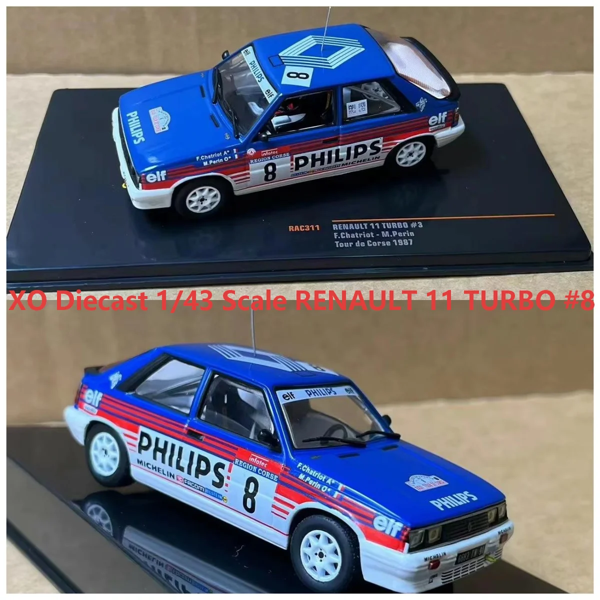 The Car Number and Platform Number Do Not Match IXO Diecast 1/43 Scale RENAULT 11 TURBO #8  Alloy Car Model