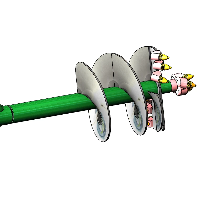 High Grade Rotating Metal with a Blade Drilling Into Frozen Soils Hard Soil Ground Boring Earth Drill Auger