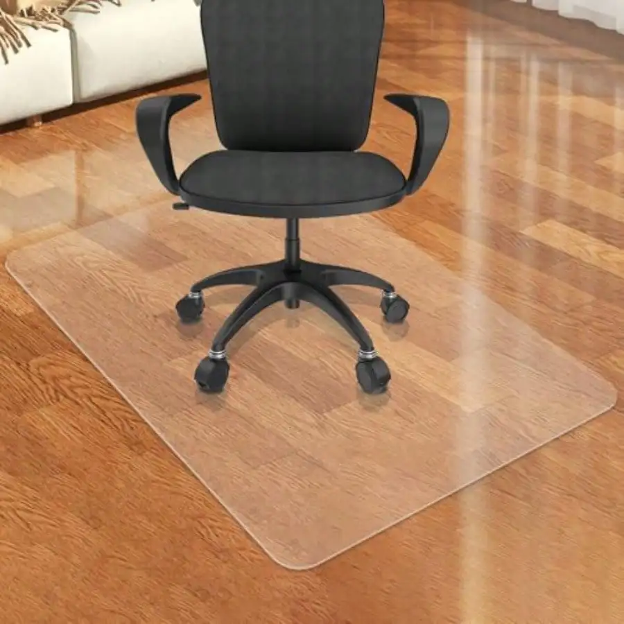 

Office Chair Mat for Hard Floors 36 x 48 inches 2mm Thick Clear Chair Mat with 4 Non-Slip Pads - Heavy Duty Floor Protector f