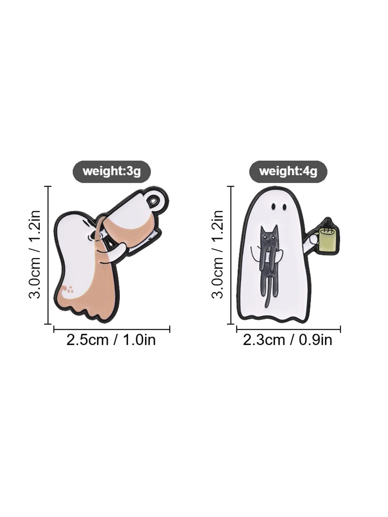 Set of 8 Cute Cartoon Ghost Enamel Badges, Funny Halloween Pumpkin and Skull Tarot Brooches, Quirky Pastel Color Collar Badges Accessories, Suitable for Backpacks, Clothing, Hats, Gothic Style Gifts for Women and Girls