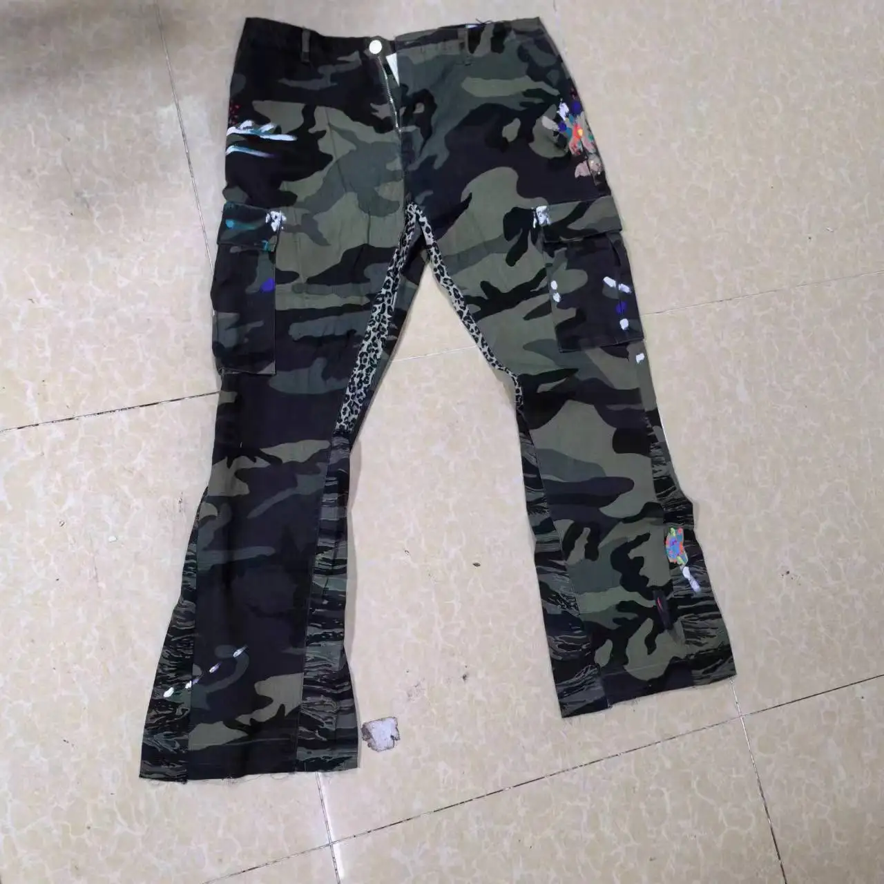 New Luxury Men 2024 Cotton Camouflage Leopard Comfortable Cotton Parkour Sweat Casual Pants Tactical Function Cargo #U48