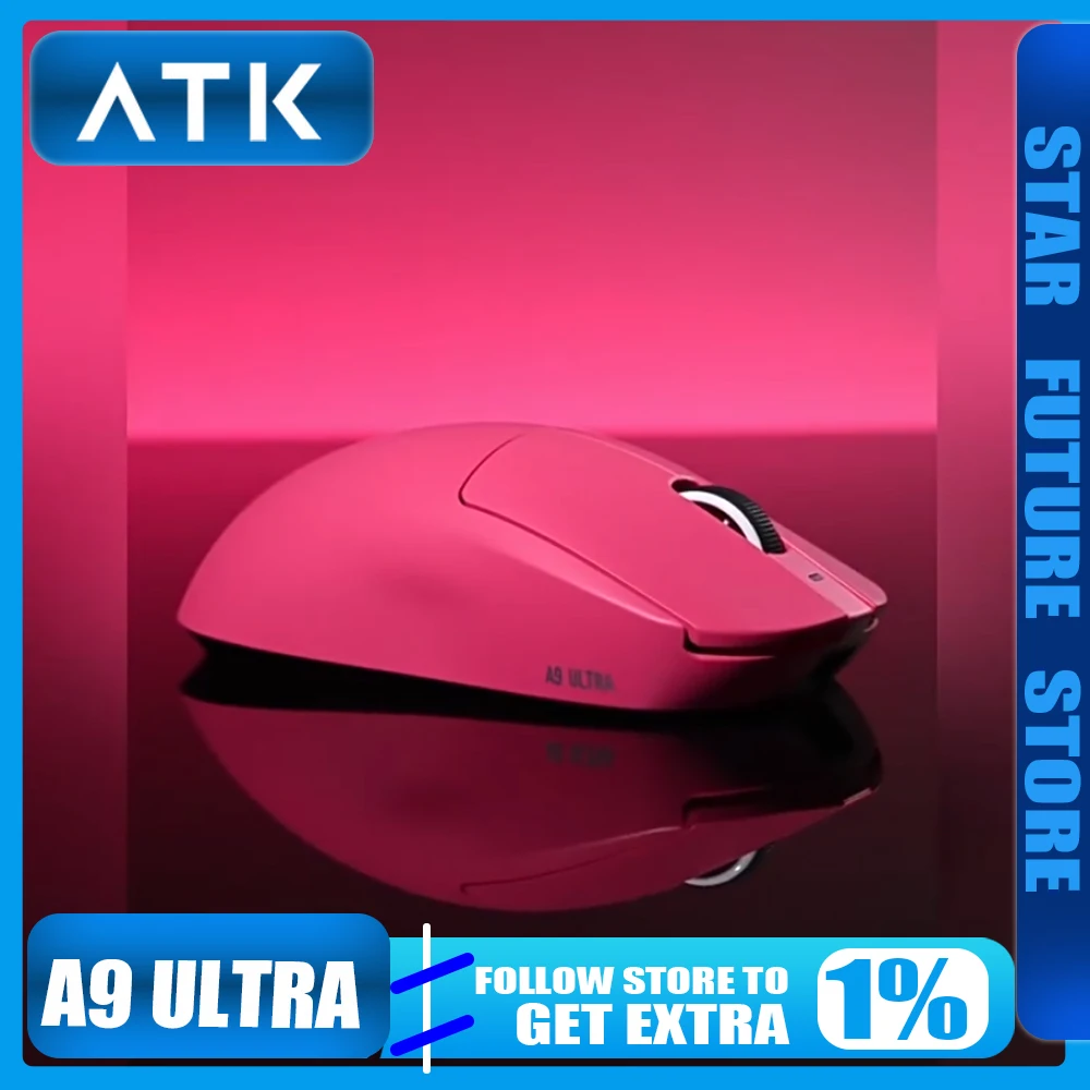 

Беспроводная игровая мышь ATK A9 Ultra A9/A9 SE/A9 Plus/A9 Pro Tri Mode 8K 53g Легкая игровая мышь для киберспорта ПК Пользовательский аксессуар