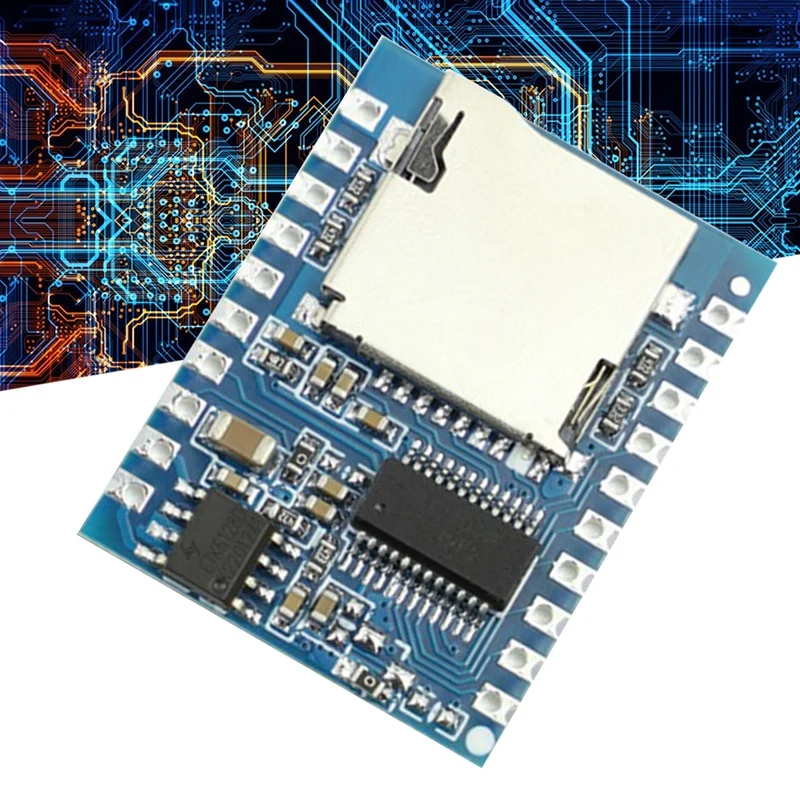 SV19T Voice Playback Module One-To-One Trigger Serial Port Control Segment Trigger MP3 Voice Module Support TF Card