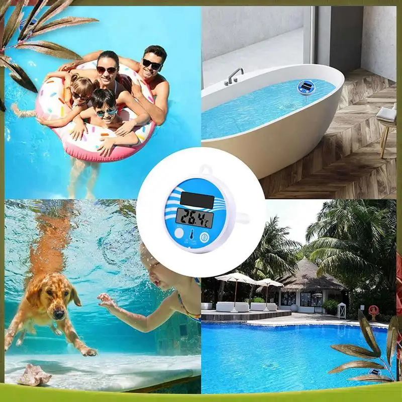 

Надежный 2-кратный плавающий термометр для бассейна, беспроводной термометр для температуры бассейна, легко читаемый, солнечный цифровой термометр для бассейна