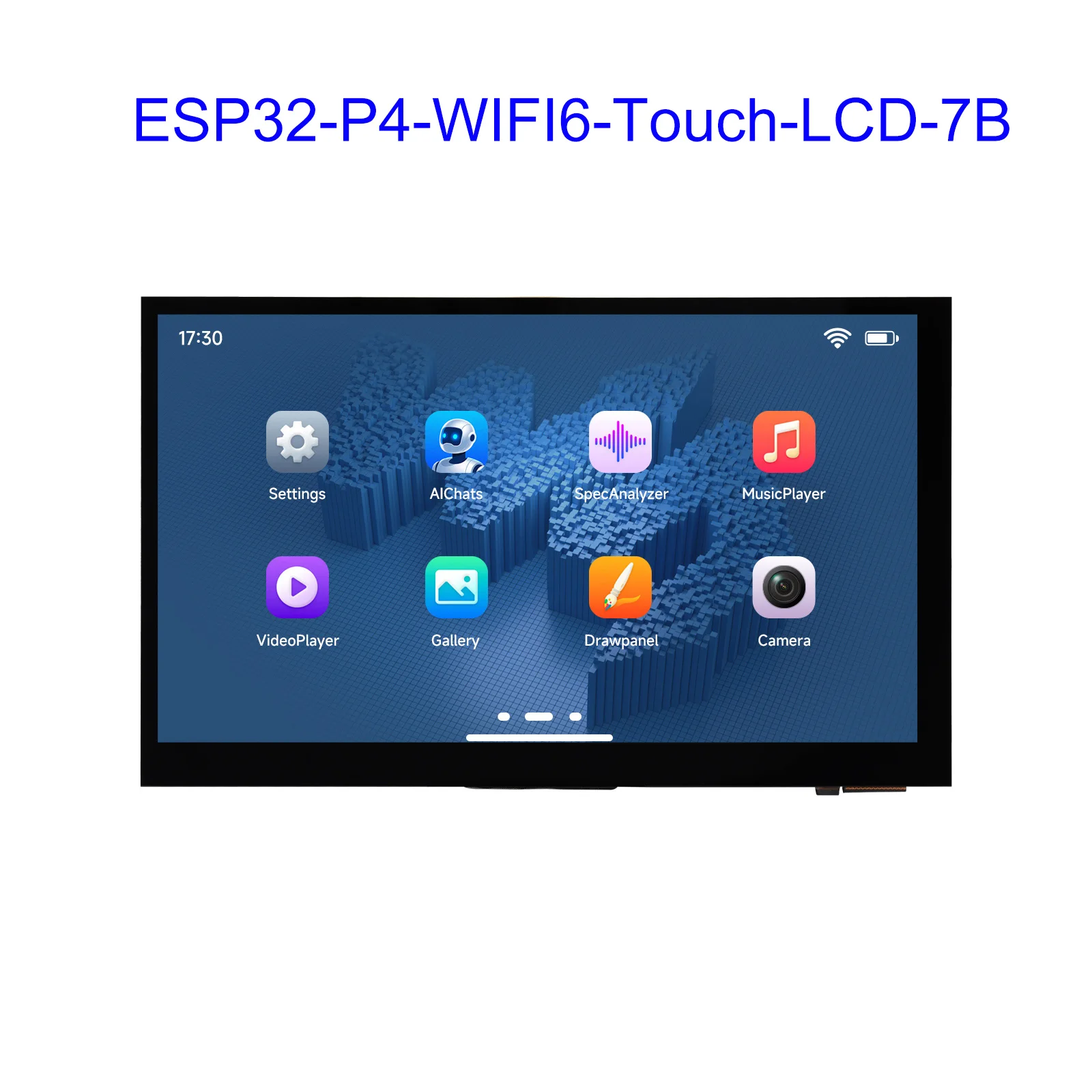 ESP32-P4-WIFI6 7inch 5-Point Touch Display Development Board, Based On ESP32-P4 And ESP32-C6, 1024 × 600 Resolution Bluetooth 5