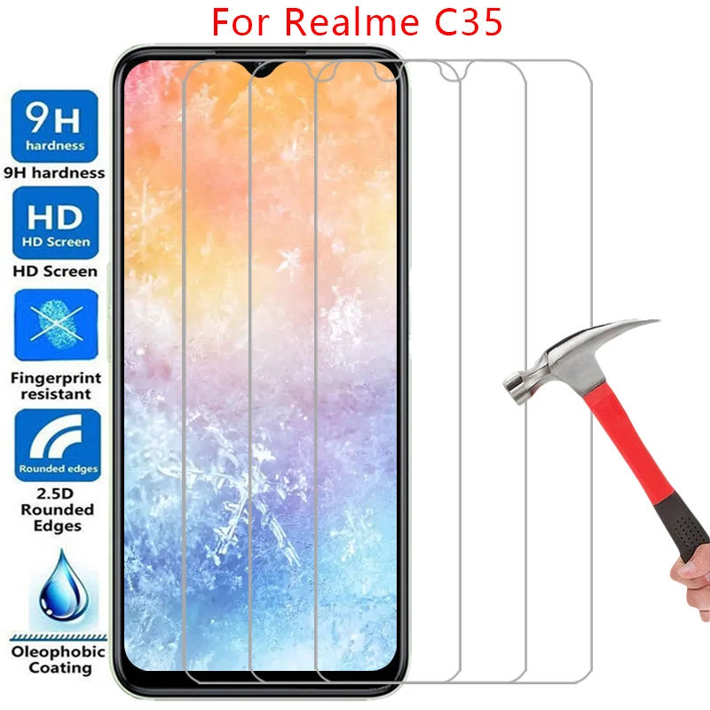 Funda para teléfono realme c35, cristal templado para realmec35 c 35 35c, cubierta trasera 360, realmi real me mi reali relme reame ralme c35case