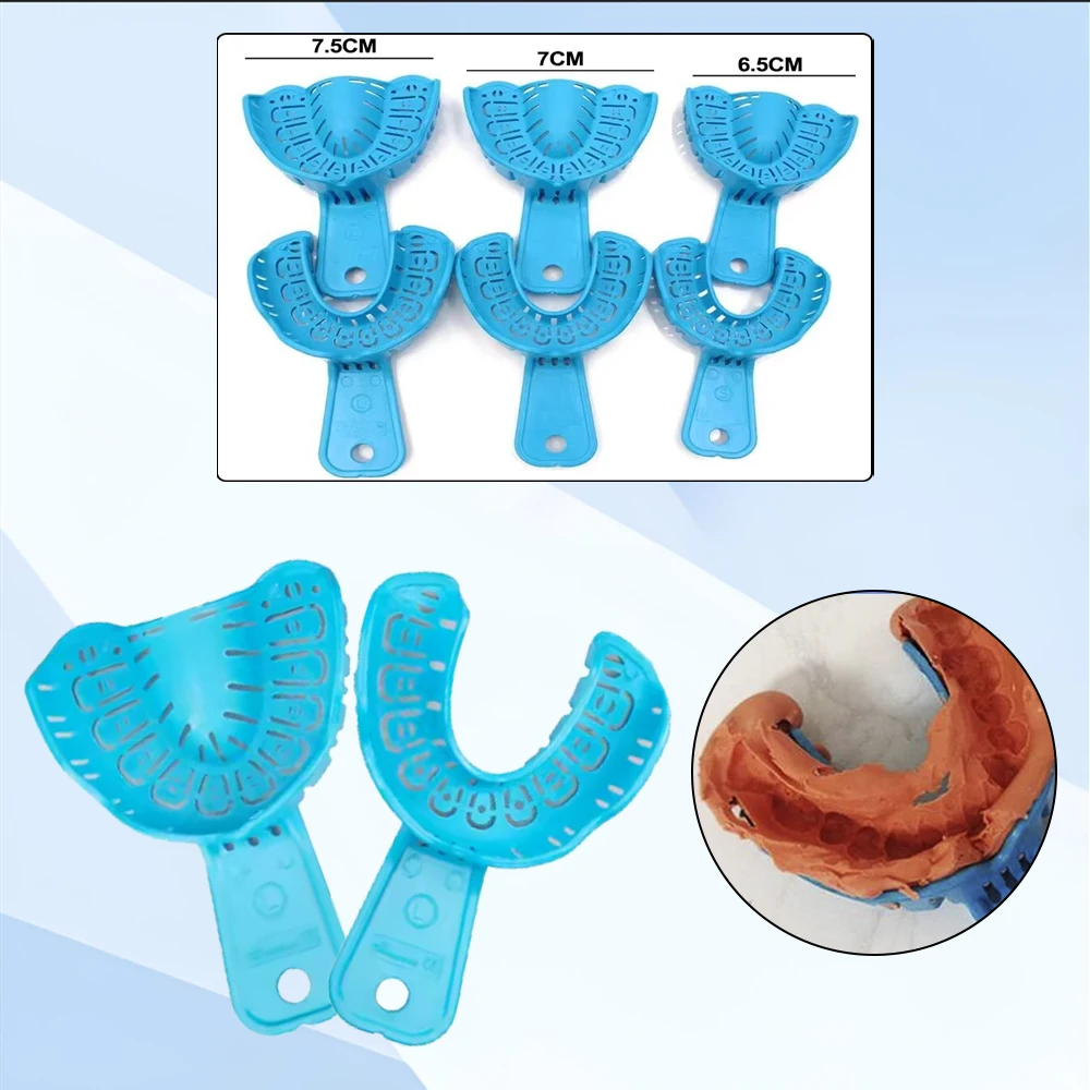 

Full Mouth Dental Impression Trays Reusable Sterilizable Plastic Compatible with All Impression Materials for Accurate Mold