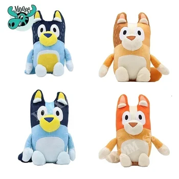 Bluey Dog 만화 봉제 장난감, 파란색 및 파란색 개 집 채우기 동물 인형, 어린이 생일 선물, 도매 만화 인형 장난감 