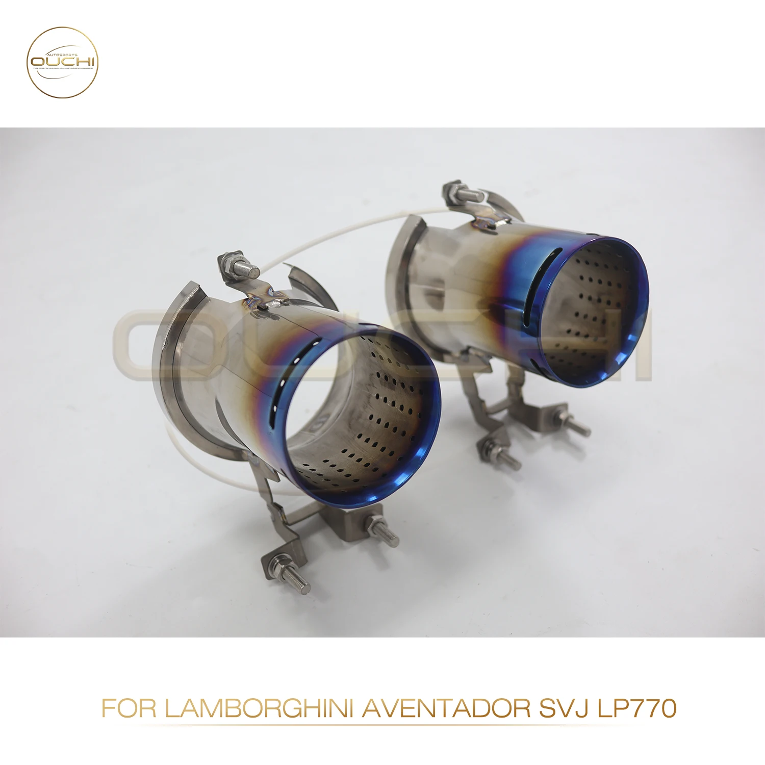 

OUCHI Factory Direct Sales Easy Install Performance TC4 Tips for Lamborghini Aventador SVJ LP770-4 Exhaust System Auto Parts