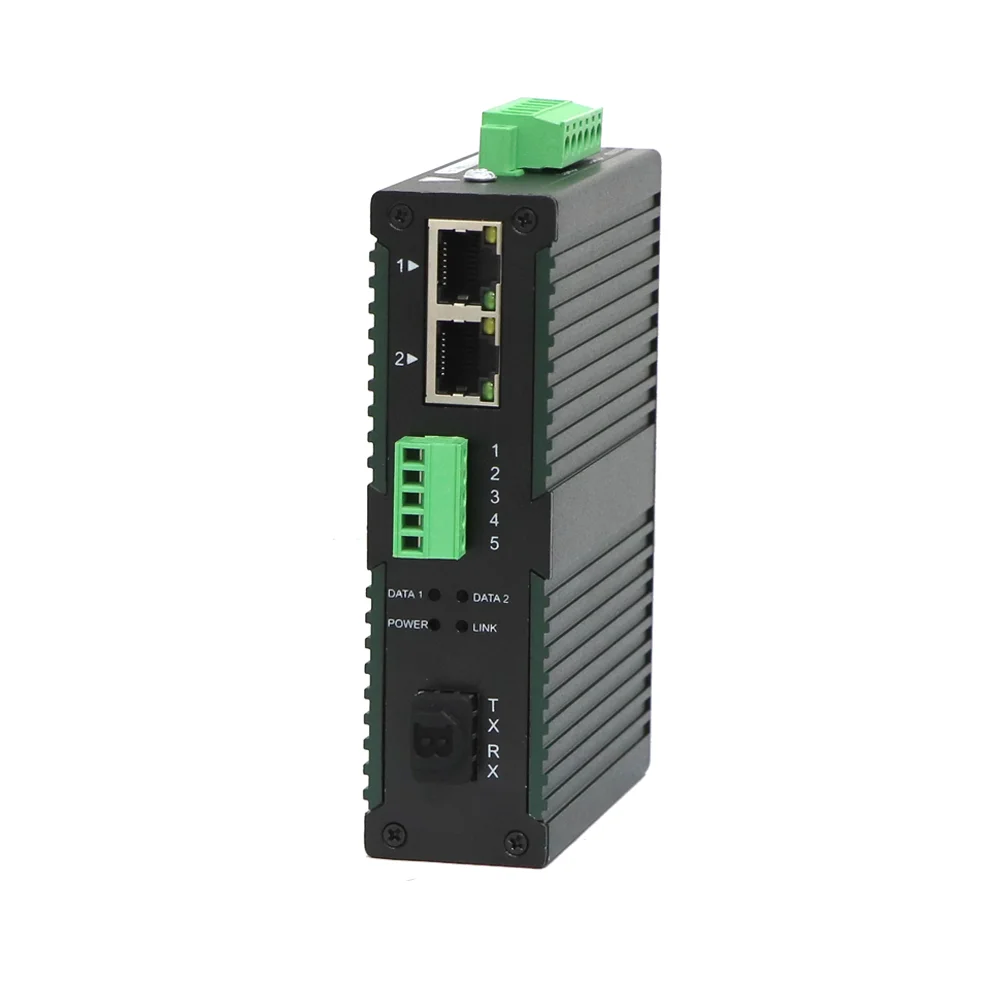 High-Speed 2 Channel Gigabit Ethernet with 1 Bidirectional RS485 & RS232 Data Ports