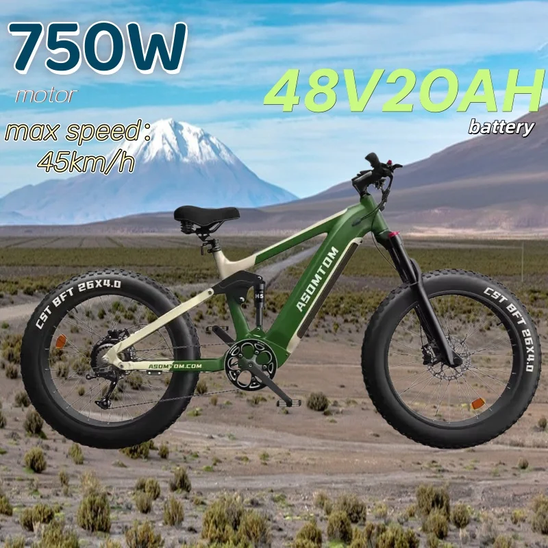 SR6 Mountain Electric bike 750W Motor 48V20AH lithium Battery 26 Inch tire E-Bike 45km/h Off-Road riding Electric Bicycle image 3