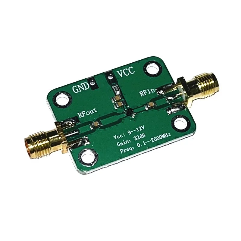 0.1-2000MHz Broadband RF Amplifiers Microwave Radio Frequency Amplifier Module Gain 30dB LNA Board Modules