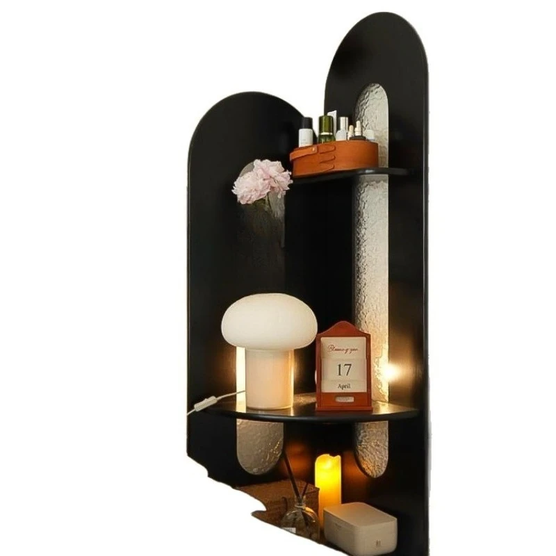 

Medieval solid wood corner cabinet living room corner shelf