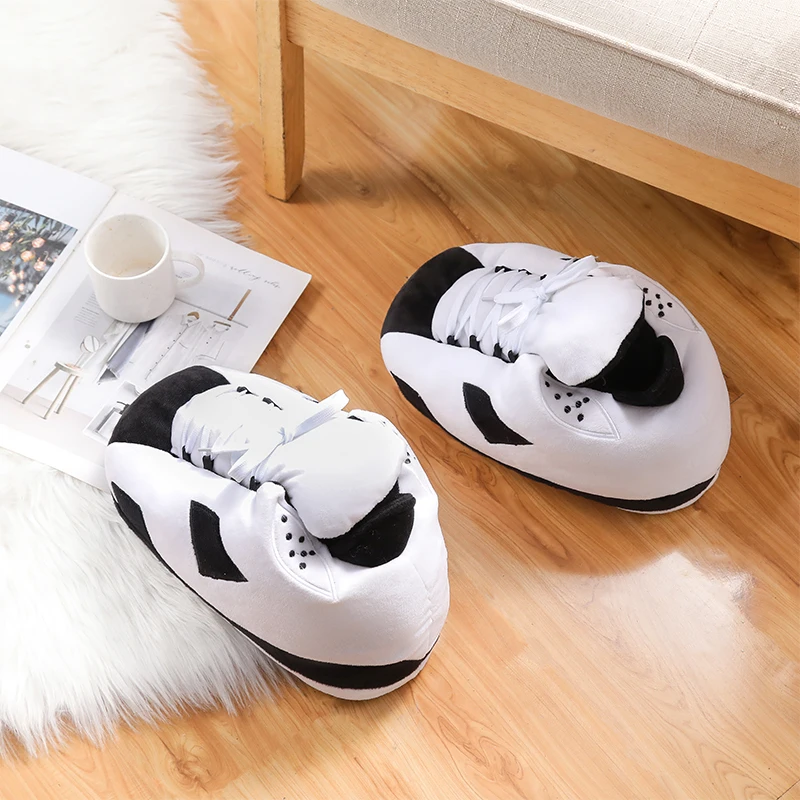 Unisex Winter Warm Home Slippers Women/Men One Size Sneakers Lady Indoor Cotton Shoes Woman House Floor Sliders Ladies Slippers