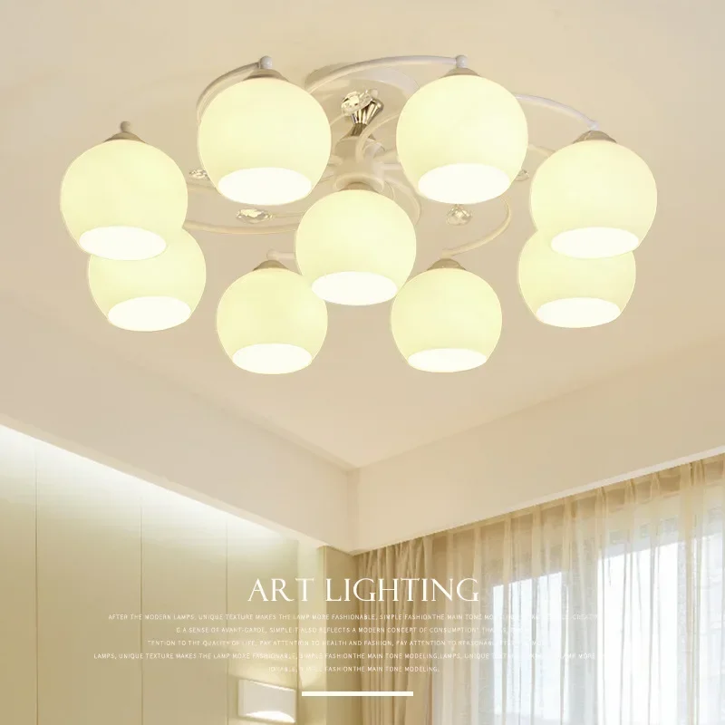 

Modern minimalist white LED ceiling lamp living room lamp warm bedroom study lamp home lighting direct sales