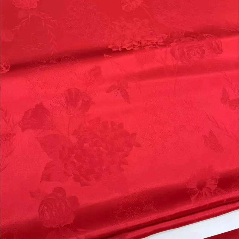 27 M Seda Jacquard Cetim Pesado 140 Peças 70% 30% Tecido Moda Cheongsam Planta