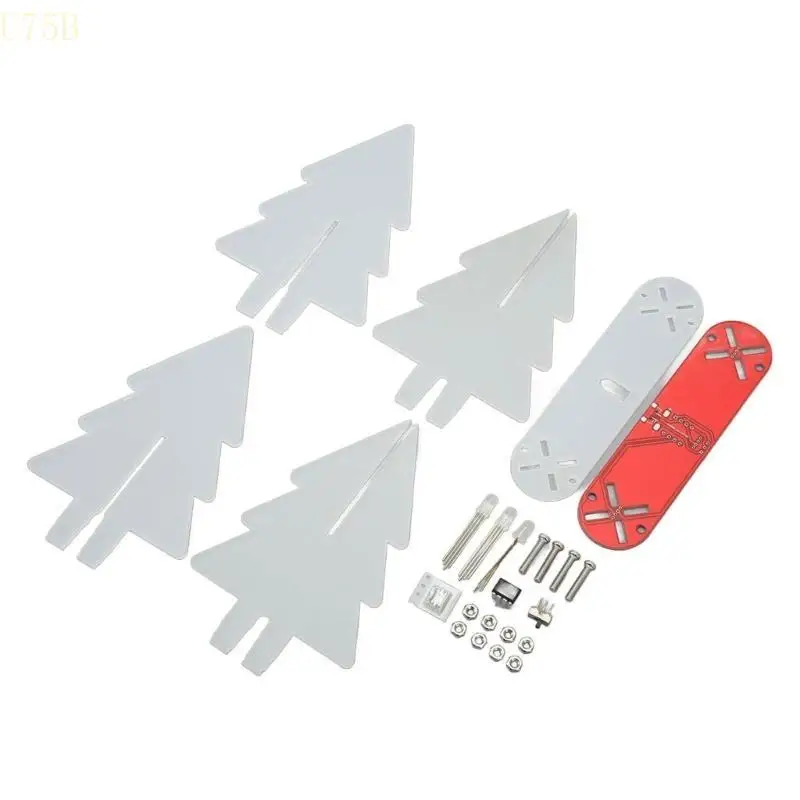 U75B Electronic Christmas Tree Tree Diy 3D ensamble con luces intermitentes LED