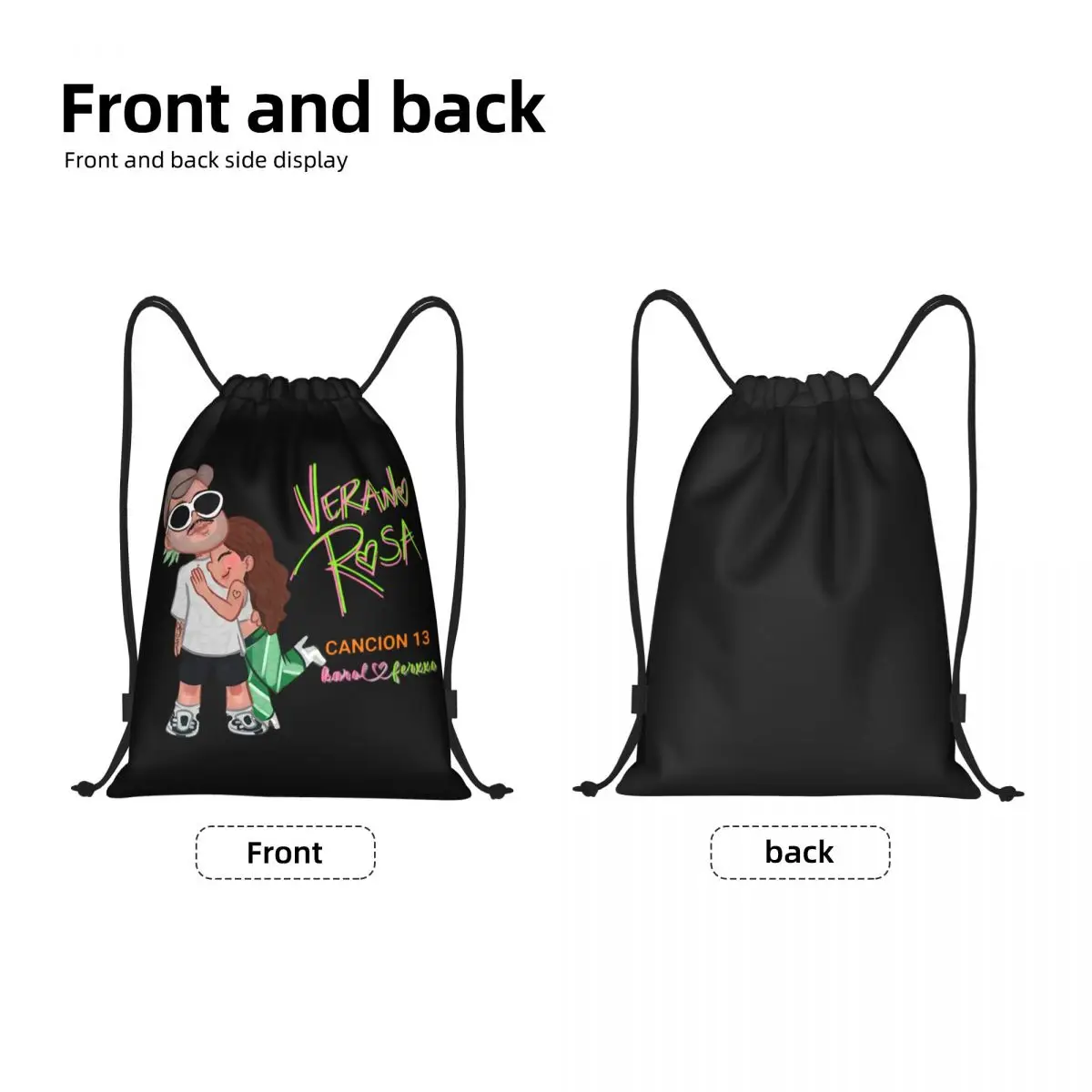 Karol G Tropicoqueta Album Latina Kordelzug Rucksack Sport Sporttasche String Sackpack für Yoga