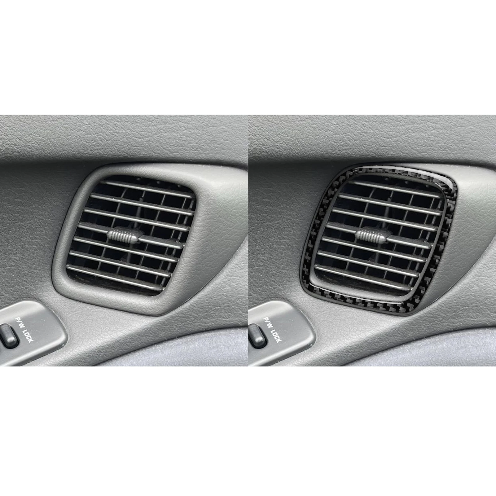 ألياف الكربون الحقيقية اكسسوارات السيارات الباب تنفيس الهواء غطاء الكسوة ملصق لينة لنيسان 300ZX Z32 1989 90 91 92 93 94 95 96 1997