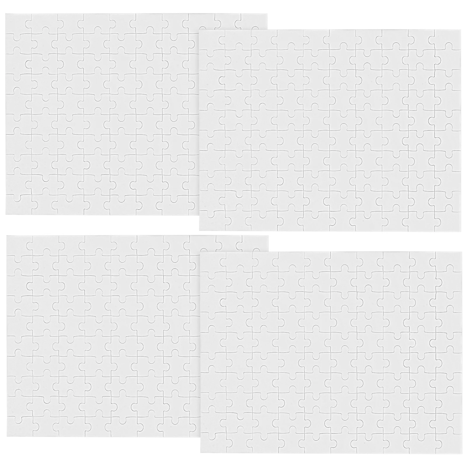 Puzzles vierges pour dessiner, grandes pièces de Puzzle pour enfants, fournitures artisanales éducatives, Puzzle en bois vierge